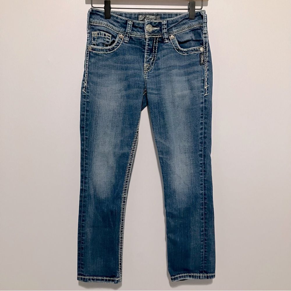 Silver Suki Capri Jeans Women Size 25 Medium Wash Mid Rise